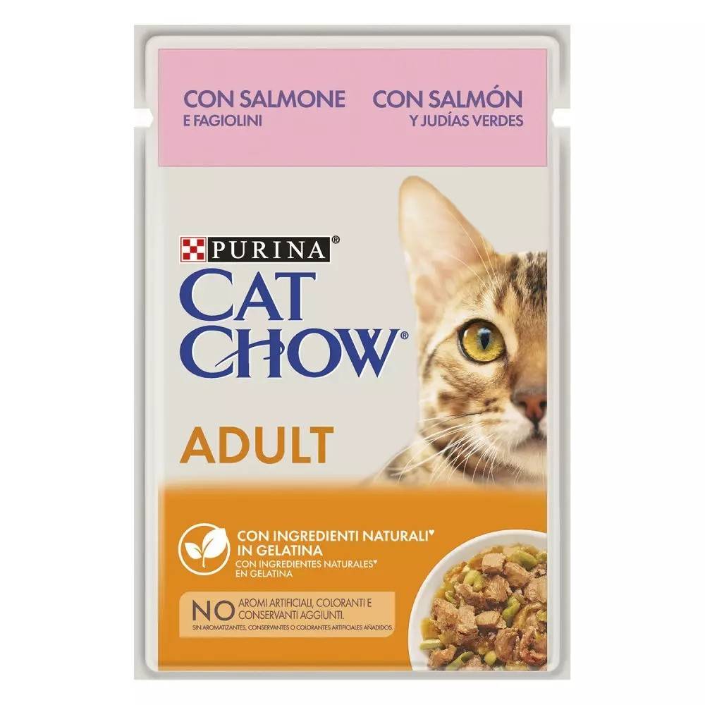 Cat Chow Adult Salmone e Fagiolini in Gelatina 85g – Gatto Adulto Cat Chow Adult Salmone e Fagiolini in Gelatina 85g – Gatto Adulto